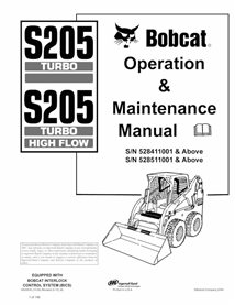 BOBCAT-S205-6902839 Bobcat S205, S205H skid steer loader pdf operation & maintenance manual