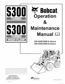 BOBCAT-S300-6904180 Minicarregadeira Bobcat S300, S300H pdf manual de operação e manutenção
