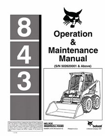BOBCAT-843-6566894 Bobcat 843 skid loader pdf manual de operación y mantenimiento