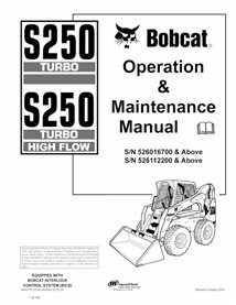 BOBCAT-S250-6904178 Minicarregadeira Bobcat S250, S250H pdf manual de operação e manutenção
