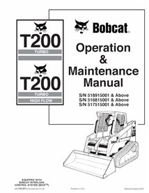 BOBCAT-T200-6901356 Bobcat T200, T200H cargador de orugas compacto pdf manual de operación y mantenimiento