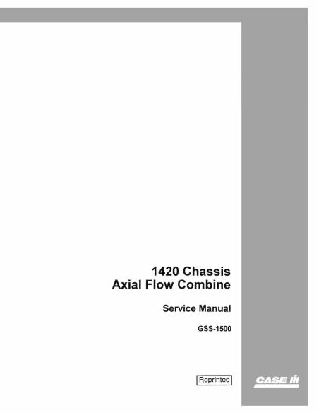 Case Ih 1420 combine service manual - Case IH manuals - CASE-AF-1440