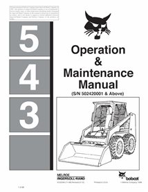 BOBCAT-6722584-OM Bobcat 543 skid loader pdf operation and maintenance manual