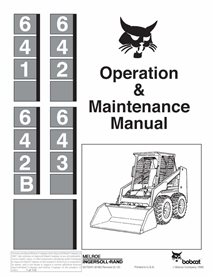 BOBCAT-6570241-OM Bobcat 641, 642, 642B, 643 skid loader pdf operation and maintenance manual