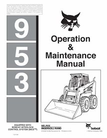 BOBCAT-953-6724087 Bobcat 953 skid loader pdf manuel d'utilisation et d'entretien