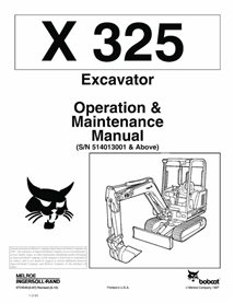 BOBCAT-6724546-OM Bobcat X325 compact excavator pdf operation and maintenance manual