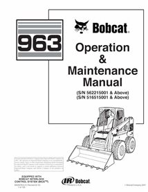 BOBCAT-963-6900878 Minicarregadeira Bobcat 963 manual de operação e manutenção em pdf