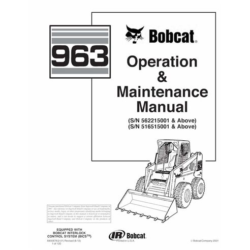 BOBCAT-963-6900878 Bobcat 963 skid loader pdf manual de operación y mantenimiento