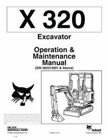 BOBCAT-6724893-OM Bobcat X320 excavadora compacta pdf manual de operación y mantenimiento