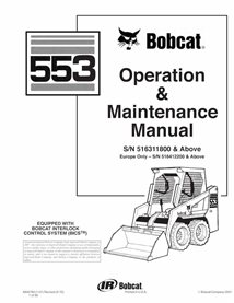 BOBCAT-6900785-OM Bobcat 553 skid loader pdf operation and maintenance manual