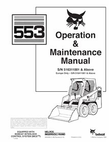 BOBCAT-6900385-OM Bobcat 553 skid loader pdf manuel d'utilisation et d'entretien.