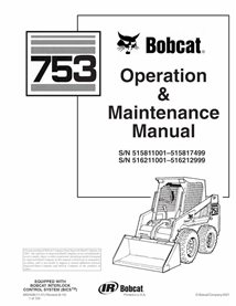BOBCAT-753-6900438 Bobcat 753, 753H minicarregadeira pdf manual de operação e manutenção