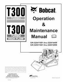 BOBCAT-T300-6902704 Bobcat T300, T300H chargeuse compacte sur chenilles pdf manuel d'utilisation et d'entretien