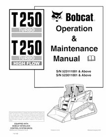 BOBCAT-T250-6902450 Bobcat T250, T250H compact track loader pdf operation & maintenance manual