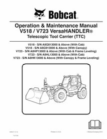 BOBCAT-V518_V723-6989577 Portaherramientas telescópico Bobcat V518, V723 pdf manual de funcionamiento y mantenimiento