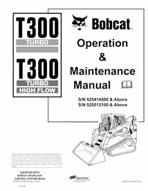 BOBCAT-T300-6904184 Bobcat T300, T300H compact track loader pdf operation & maintenance manual