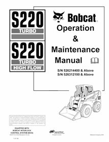 BOBCAT-S220-6904176 Bobcat S220, S220H cargador de dirección deslizante pdf manual de operación y mantenimiento