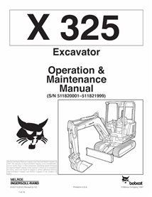 BOBCAT-6722714-OM Manual de operação e manutenção da escavadeira compacta Bobcat X325