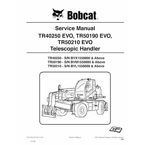 BOBCAT-TR50190_TR50210_TR40250-7277187 Bobcat TR40250 EVO, TR50190 EVO, TR50210 EVO chariot télescopique pdf manuel d'entretien