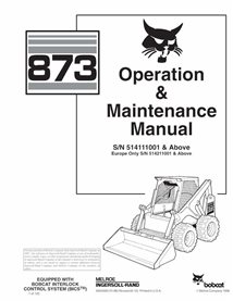 BOBCAT-873-6900369 Minicarregadeira Bobcat 873 manual de operação e manutenção em pdf