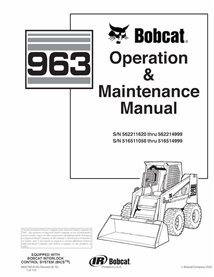 BOBCAT-963-6900792 Minicarregadeira Bobcat 963 manual de operação e manutenção em pdf