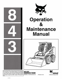 BOBCAT-843-6566408 Bobcat 843 skid loader pdf manual de operación y mantenimiento
