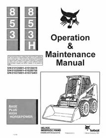 BOBCAT-853-6722406 Bobcat 853, 853H cargador deslizante pdf manual de operación y mantenimiento
