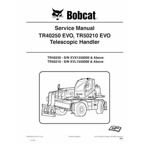 BOBCAT-TR50210_TR40250-7285035 Bobcat TR40250 EVO, TR50210 EVO manipulador telescópico pdf manual de serviço