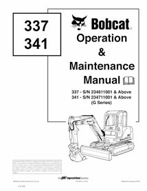 BOBCAT-6902614-OM Bobcat 337, 441 excavadora compacta pdf manual de operación y mantenimiento