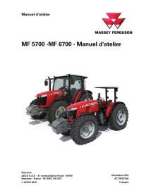 Manuel de service d'atelier de tracteur Massey Ferguson MF 5708/5709/5710/5711/6711/6712/6713 - Massey-Ferguson manuels - MF-...