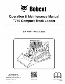 BOBCAT-T750-6990260 Bobcat T750 chargeuse compacte sur chenilles pdf manuel d'utilisation et d'entretien