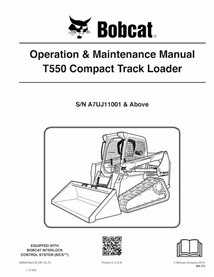BOBCAT-T550-6989678 Bobcat T550 cargador de orugas compacto pdf manual de operación y mantenimiento