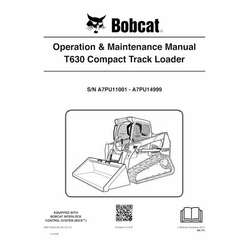 BOBCAT-T630-6987163 Bobcat T630 compact track loader pdf operation & maintenance manual