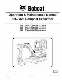 BOBCAT-6986939-OM Manual de operação e manutenção da escavadeira compacta Bobcat 325, 328