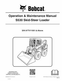 BOBCAT-S530-6989669 Bobcat S530 skid steer loader pdf operation & maintenance manual