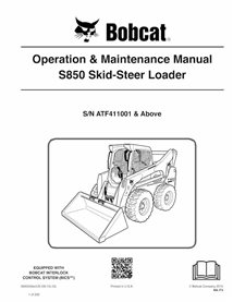 BOBCAT-S850-6990256 Minicarregadeira Bobcat S850 manual de operação e manutenção em pdf