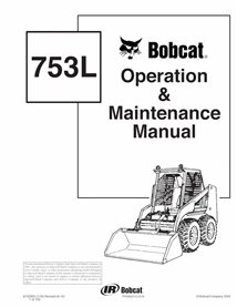 BOBCAT-753-6722925 Bobcat 753L skid loader pdf operation & maintenance manual