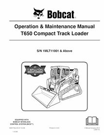 BOBCAT-T650-6990776 Bobcat T650 compact track loader pdf operation & maintenance manual