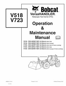 BOBCAT-V518_V723-6986672 Portaherramientas telescópico Bobcat V518, V723 pdf manual de funcionamiento y mantenimiento