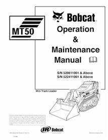 BOBCAT-MT50-6901508 Bobcat MT50 mini chargeuse sur chenilles pdf manuel d'utilisation et d'entretien