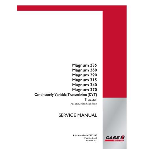 Manual de servicio del tractor Case Ih Magnum 235/260/290/315/340/370 CVT - Case IH manuales