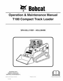 BOBCAT-T180-6987015 Bobcat T180 compact track loader pdf operation & maintenance manual