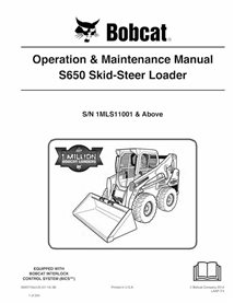 BOBCAT-S650-6990772 Bobcat S650 skid steer loader pdf operation & maintenance manual