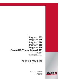 Case Ih Magnum 235 / 260 / 290 / 315 / 340 / 370 PST tractor service manual - Case IH manuals - CASE-47533563