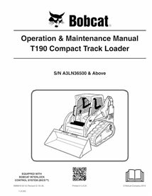BOBCAT-T190-6989619 Bobcat T190 compact track loader pdf operation & maintenance manual