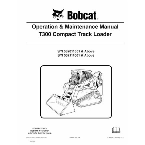 BOBCAT-T300-6904166 Bobcat T300 compact track loader pdf operation & maintenance manual