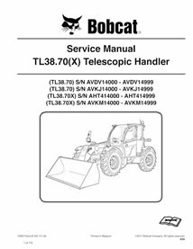BOBCAT-TL3870-7283170 Bobcat TL3870, TL3870X manipulador telescópico pdf manual de servicio