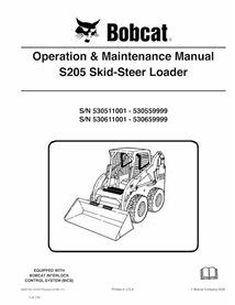 BOBCAT-S205-6904136 Bobcat S205 chargeuse compacte pdf manuel d'utilisation et d'entretien