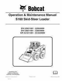 BOBCAT-S160-6904128 Bobcat S160 skid steer loader pdf operation & maintenance manual
