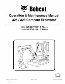 BOBCAT-6902610-OM Manual de operação e manutenção da escavadeira compacta Bobcat X325, X328